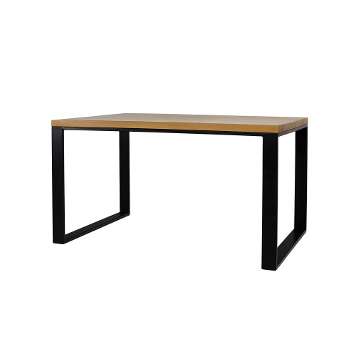 Stół metalowo-dębowy ST 373 blat 2,5 cm 160x75x90