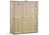 Szafa sosnowa 3 drzwiowa 150 Modern 152x177x60