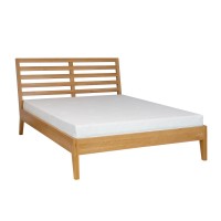 Łóżko bukowe LK 165 140x200 wysoki ażurowy szczyt