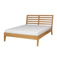 Łóżko bukowe LK 165 140x200 wysoki ażurowy szczyt