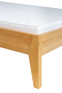 Łóżko bukowe LK 165 140x200 wysoki ażurowy szczyt
