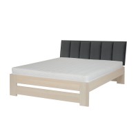 Łóżko bukowe LK 187 140x200 tapicerowany zagłówek ZG001