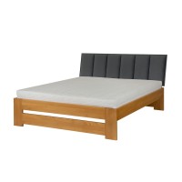 Łóżko bukowe LK 187 140x200 tapicerowany zagłówek ZG001