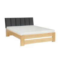 Łóżko bukowe LK 187 140x200 tapicerowany zagłówek ZG001