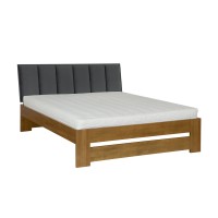 Łóżko bukowe LK 187 140x200 tapicerowany zagłówek ZG001