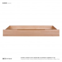 Łóżko bukowe LK 187 140x200 tapicerowany zagłówek ZG002