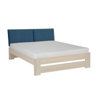 Łóżko bukowe LK 187 140x200 tapicerowany zagłówek ZG002