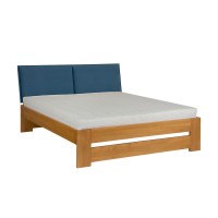 Łóżko bukowe LK 187 140x200 tapicerowany zagłówek ZG002