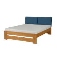 Łóżko bukowe LK 187 140x200 tapicerowany zagłówek ZG002