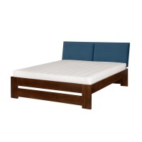 Łóżko bukowe LK 187 140x200 tapicerowany zagłówek ZG002