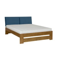 Łóżko bukowe LK 187 140x200 tapicerowany zagłówek ZG002