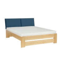 Łóżko bukowe LK 187 160x200 tapicerowany zagłówek ZG002