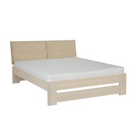 Łóżko bukowe LK 187 140x200 tapicerowany zagłówek ZG003