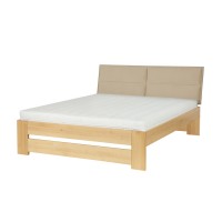 Łóżko bukowe LK 187 140x200 tapicerowany zagłówek ZG003