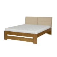 Łóżko bukowe LK 187 140x200 tapicerowany zagłówek ZG003