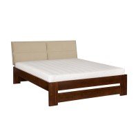 Łóżko bukowe LK 187 160x200 tapicerowany zagłówek ZG003