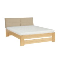 Łóżko bukowe LK 187 160x200 tapicerowany zagłówek ZG003