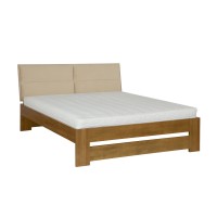 Łóżko bukowe LK 187 160x200 tapicerowany zagłówek ZG003
