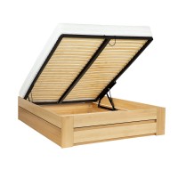 Łóżko bukowe LK 187 BOX 140x200 podnoszone
