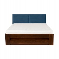 Łóżko bukowe LK 187 BOX 160x200 tapicerowany zagłówek ZG002