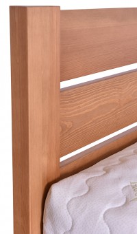 Łóżko sosnowe Ametyst 3/2 prostokątne ażurowe szczyty zabudowany tył 90x200