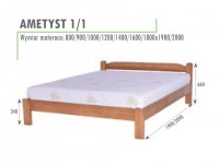 Łóżko sosnowe Ametyst 1/1 ażurowy szczyt 180x200