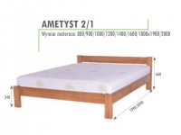 Łóżko sosnowe Ametyst 2/1 prostokątny ażurowy szczyt 180x200