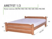 Łóżko sosnowe Ametyst 1/3 ażurowe szczyty 90x200