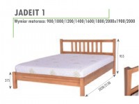 Łóżko sosnowe Jadeit 1 wysoki ażurowy szczyt 180x200