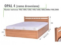 Łóżko podnoszone Opal 4 90x200 wysoki kasetonowy szczyt z metalem