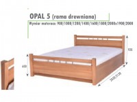 Łóżko podnoszone Opal 5 180x200 dwa wysokie szczyty wykończone metalem