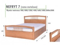 Łóżko podnoszone Nefryt 7 180x200 dwa wysokie ozdobne kasetonowe szczyty