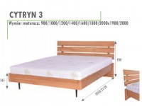 Łóżko sosnowe Cytryn 3 odchylony ażurowy szczyt 180x200