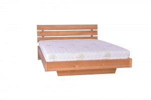 Łóżko sosnowe Cytryn 4 odchylony ażurowy szczyt 180x200