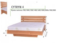Łóżko sosnowe Cytryn 4 odchylony ażurowy szczyt 180x200