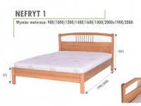Łóżko sosnowe Nefryt 1 wysoki szczyt 90x200