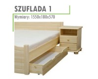 Łóżko sosnowe Koral 2 wysoki szczyt zabudowany tył 160x200