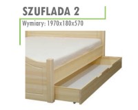 Łóżko sosnowe Koral 2 wysoki szczyt zabudowany tył 160x200