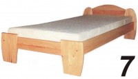 Łóżko sosnowe Łd 7 z szerokimi nogami i szczytem łuk 90x200