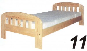 Łóżko sosnowe Łd 11 wysokie ażurowe szczyty 90x200