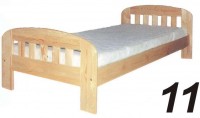 Łóżko sosnowe Łd 11 wysokie ażurowe szczyty 90x200