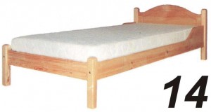 Łóżko sosnowe Łd 14 wysoki szczyt łuk 90x200