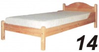 Łóżko sosnowe Łd 14 wysoki szczyt łuk 90x200