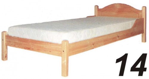 Łóżko sosnowe Łd 14 wysoki szczyt łuk 90x200