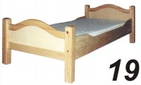 Łóżko sosnowe Łd 19 wysokie szczyty łuk 90x200