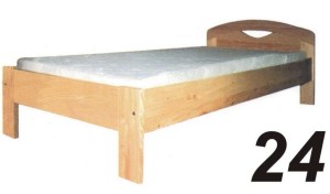 Łóżko sosnowe Łd 24 szczyt łuk z wycięciem 200x200