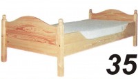 Łóżko sosnowe Łd 35 wysokie szczyty łuk 90x200