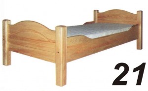 Łóżko sosnowe Łd 21 wysokie szczyty w łuk 200x200