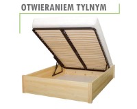 Łóżko podnoszone Obsydian 6 180x200 wysoki tapicerowany szczyt otwierany tył