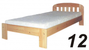 Łóżko sosnowe Łd 12 z ażurowym szczytem 90x200